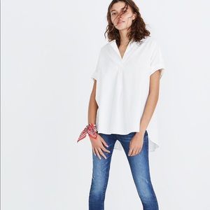 Madewell Courier Button Down Back in Pure White
